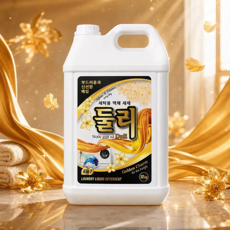Nước giặt xả Duli Vàng Đen 10kg