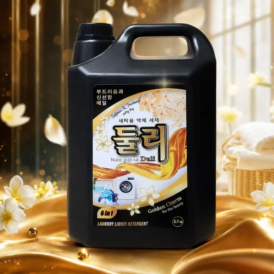 Nước giặt xả Duli Vàng Đen 5kg