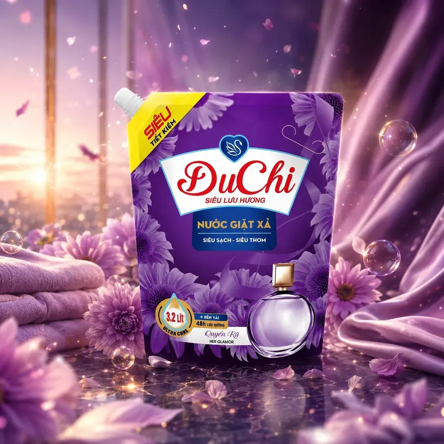 Nước giặt xả Duchi siêu lưu hương túi 3,2kg