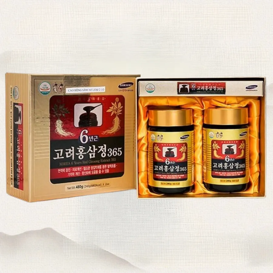 Cao hồng sâm 365 Hàn Quốc – Hộp 2 chai