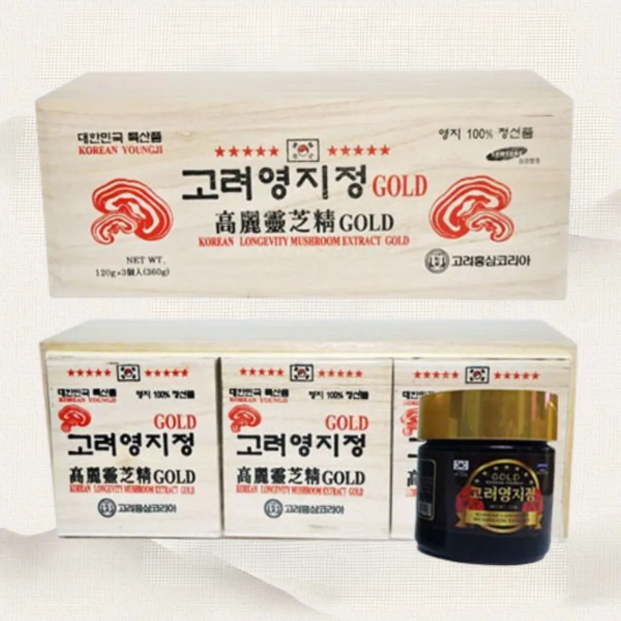 Cao linh chi hộp gỗ trắng/đen