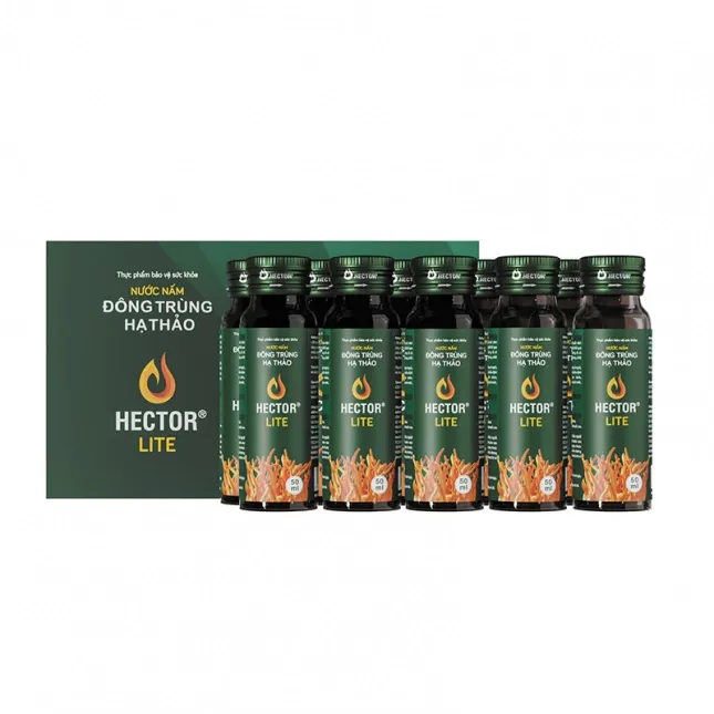 Nước nấm đông trùng hạ thảo Hector Lite – Hộp 10 chai x 50ml