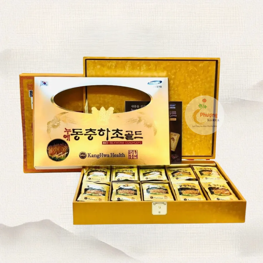 Đông trùng hạ thảo dạng nước 60 gói gỗ vàng