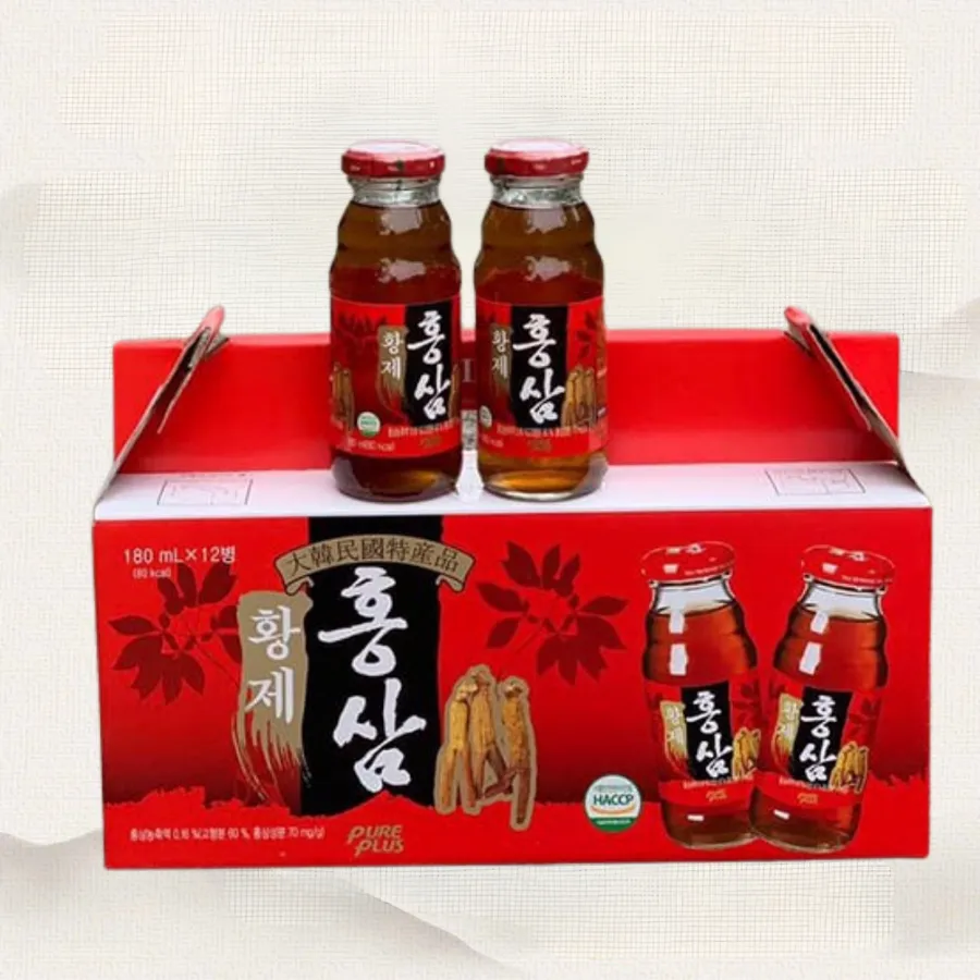 Nước tăng lực hồng sâm hoàng đế – Hộp 12 chaix180ml