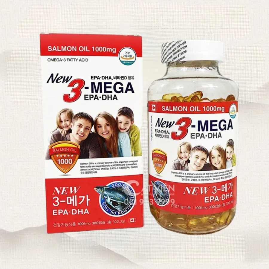 Omega 3 gia đình Hàn Quốc – Lọ 300 viên