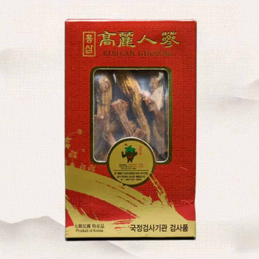 Sâm khô nguyên củ hộp thiếc Hàn Quốc Korea Red Ginseng – Hộp 300g