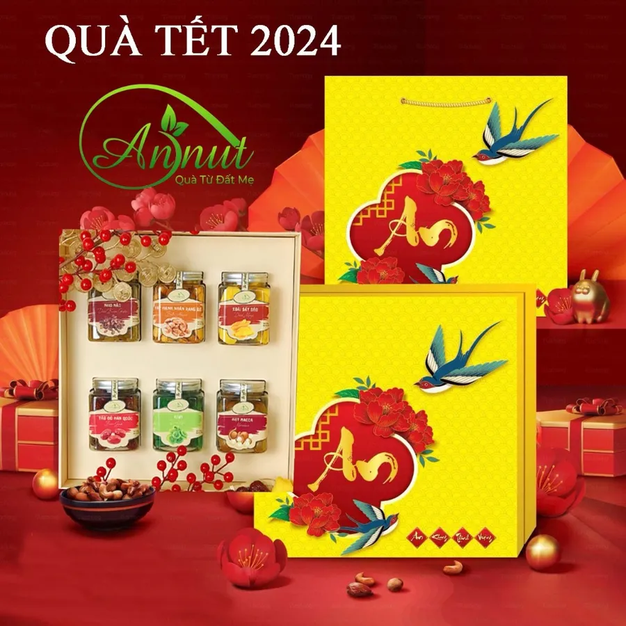 Qùa tết đoàn viên 2024 – Set quà tết hạt dinh dưỡng tốt cho sức khỏe – Nông sản sạch Annut