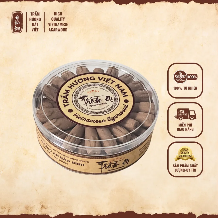 Trầm nụ An Bảo Bình hộp 62 viên (73g) Đặc Biệt Nhị Phẩm – Trầm Hương Việt Nam