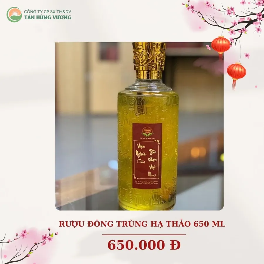 Rượu Đông Trùng Hạ Thảo Viện Thảo Dược – 650ml