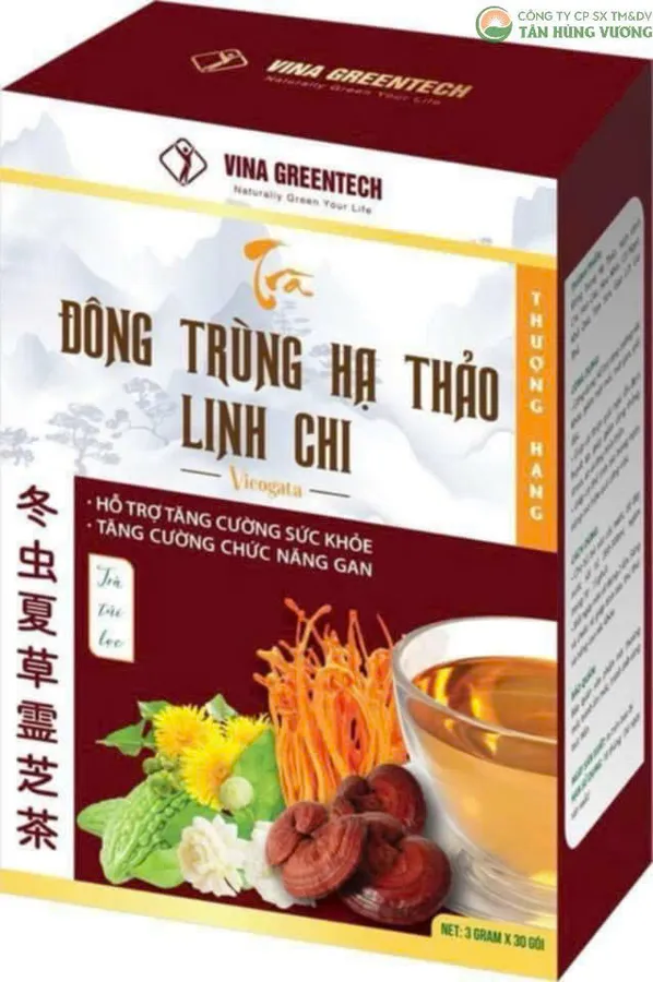 Trà Đông Trùng Hạ Thảo Linh Chi – Hộp 30 gói x 3 gram